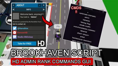 Brookhaven Hd Admin Rank Commands Giver Script Gui Hydrogen Fluxus