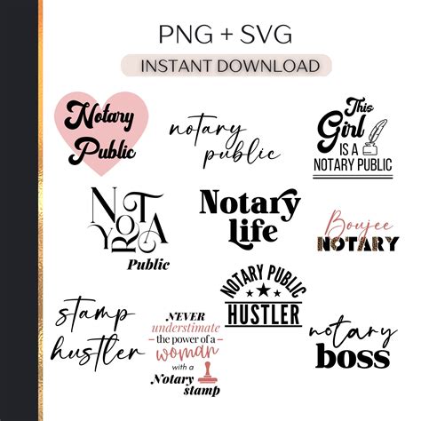 Cute Notary Bundle Png Notary Png Bundle Notary Marketing Etsy