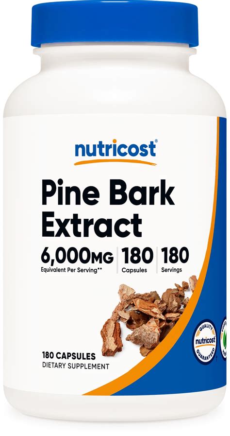 Nutricost Pine Bark Extract Capsules 6000mg Equivalent 180 Servings