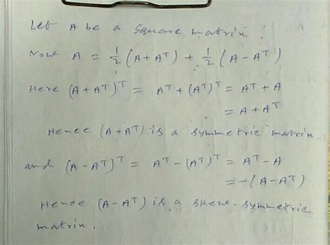 Illustration 9 31 Prove That Every Square Matrix Can Be Uniquely