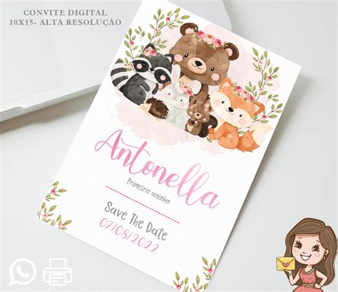 Convite Digital Save The Date Bosque Encantado Elo