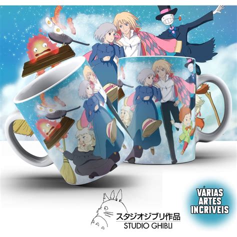 Canecas O Castelo Animado Studio Ghibli Personalizada Geek Anime