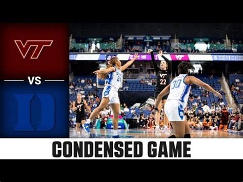 Virginia Tech Vs Duke Condensed Game 2023 Ally ACC Womens