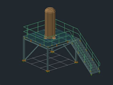 Estrutura Para Tanque Metálico 3d Em Autocad Cad 1004 37 Kb Bibliocad