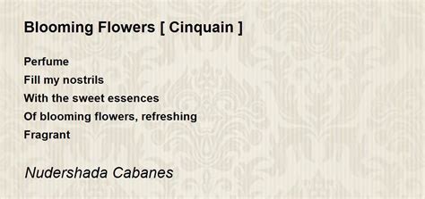 Cinquain Poem About Flowers