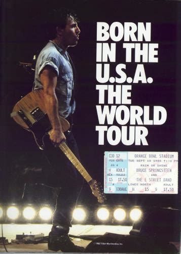 Bruce Springsteen Born In The USA The World Tour 1984 85 Ticket