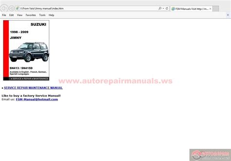 Suzuki Jimny Service Manual Auto Repair Manual Forum