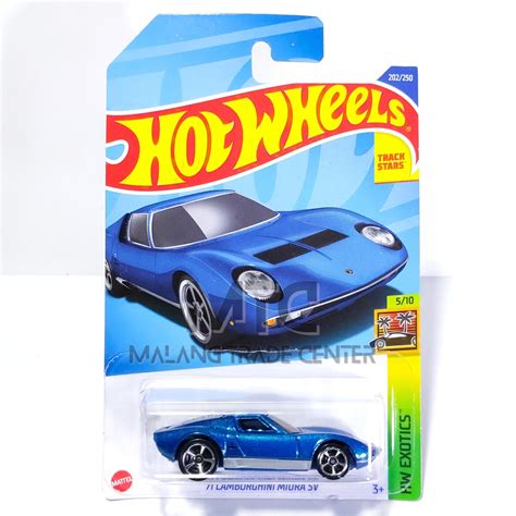 Jual Hot Wheels 71 Lamborghini Miura Sv Blue Q 2022 Shopee Indonesia