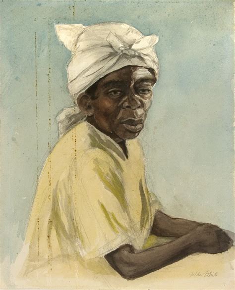 Woman With White Head Tie Barbados National Art Gallery