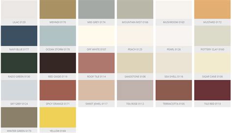 Master Paint Weather Shield Shade Card Paint Color Ideas