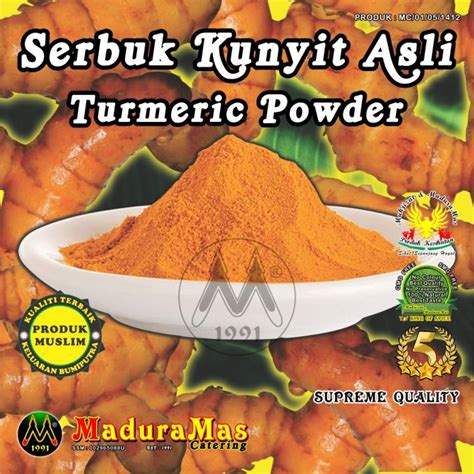 Serbuk Kunyit Asli Turmeric Powder Pure Stok Terbaru Ready