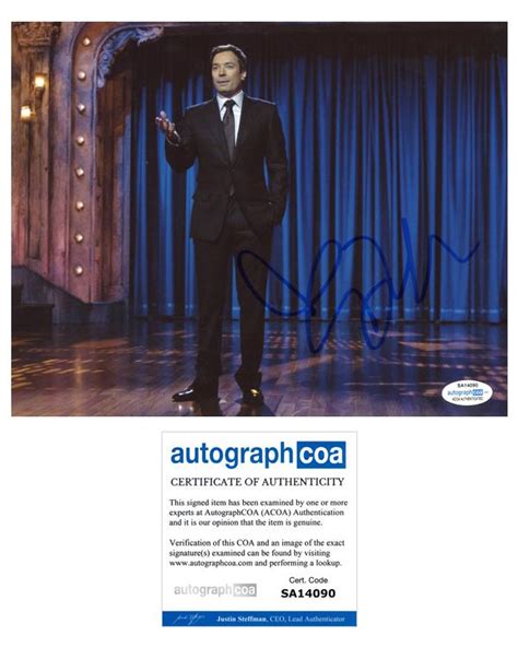 Jimmy Fallon The Tonight Show Autograph Signed 8x10 Photo H Acoa Ebay