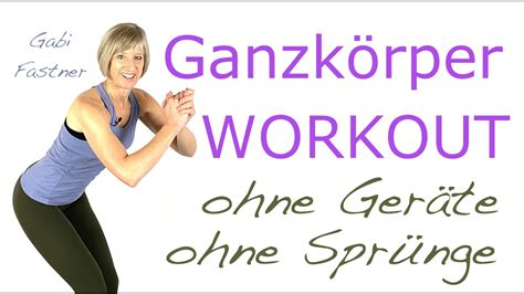 60 min Ganzkörper Workout ohne Geräte ohne Sprünge ca 550 Kcal