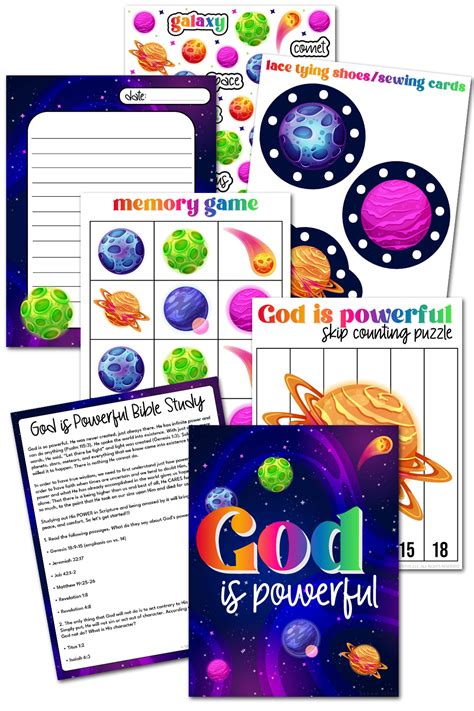 God is Powerful Kids Activities Pack {30+ Pages} – Sarah Titus