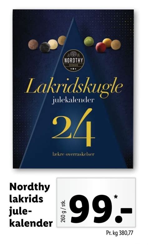 Nordthy Lakrids Julekalender Tilbud Hos Lidl