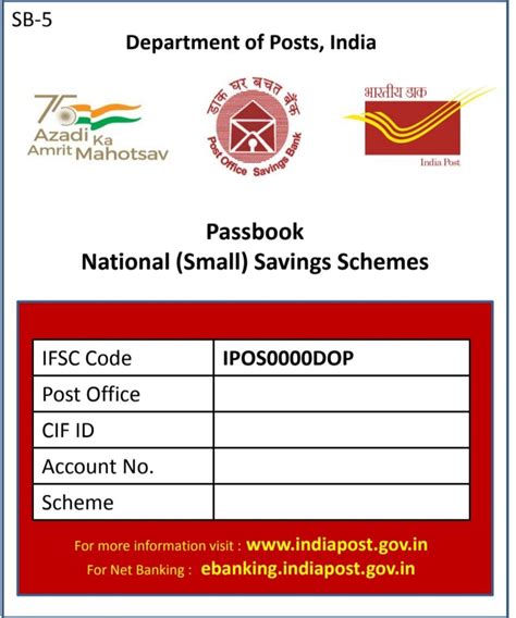 Amendment In Sb And Sb A Passbooks Used In Post Offices Dop