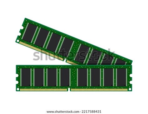 Computer Memory Ram Computer Hardware Components Stock Vector (Royalty ...