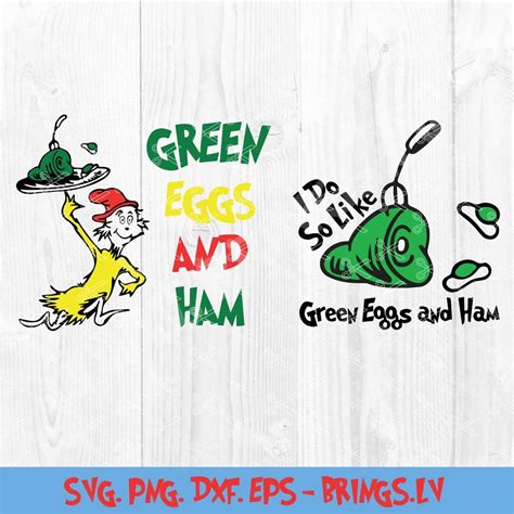 Dr Seuss Green Eggs And Ham Svg Png Dxf Eps Vector Clipart The Best