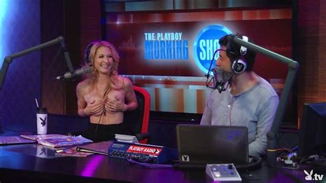 Blonde Chick Shows Her Nice Boobs From Playboy Tv Morning Show