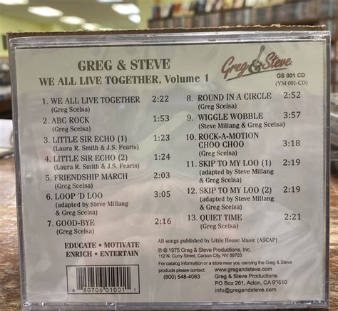 Greg And Steve We All Live Together Cd Volume 1 Brand New Sealed Ebay