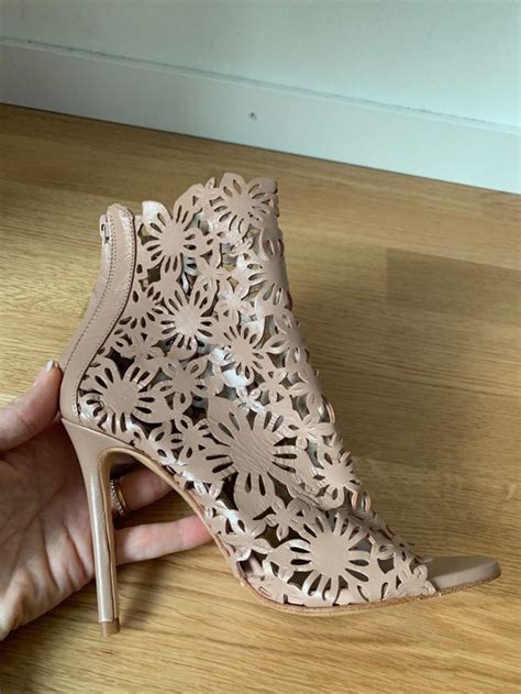 Neue High Heels Gr Nude Beige Sandalette Peeptoe Kaufen Auf