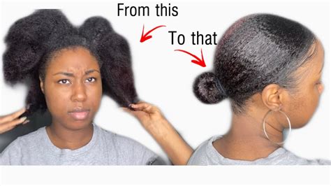 The Best Method To Get A Low Sleek Bun On Natural Hair Type Natural