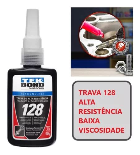 Adesivo Trava 128 Roscas Parafusos Alto Torque 50g Tekbond