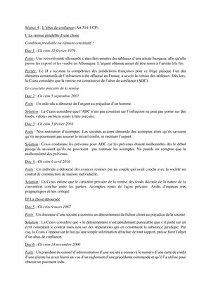 Séance 5 Cas pratique L3 Droit Cas pratiques Pénal N1 Kévin