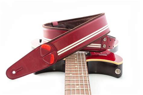 Race 60 Red Vegan Guitar Strap With Ras Adjustment System Righton Straps