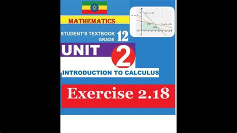 Mathematics Grade Unit Exercise Girma Youtube