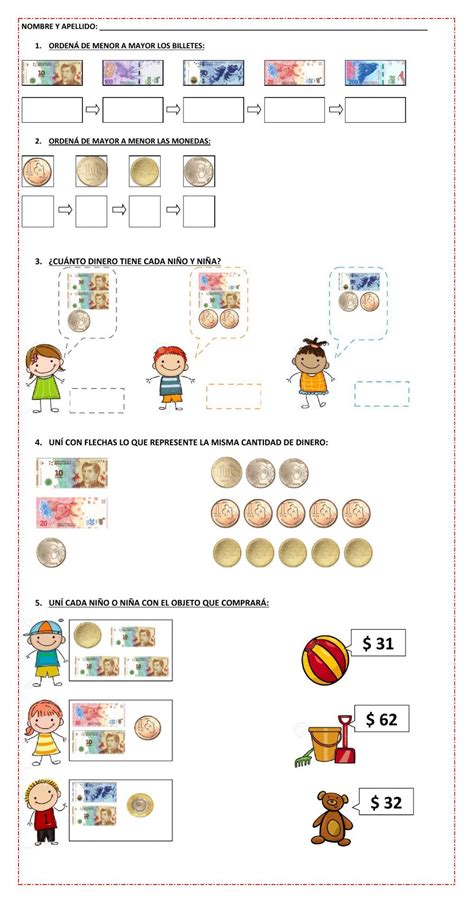 Actividad Interactiva De Sistema Monetario Money Activities Interactive Activities Online