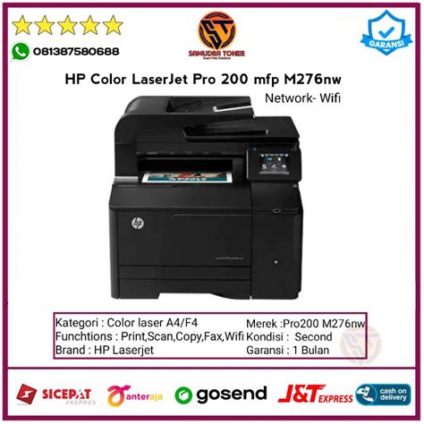 Jual HP Laserjet Pro 200 Mfp M276nw Network Wifi Color A4 Shopee