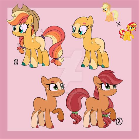 Open Apple Jack X Sunset Shimmer Adopt 2 2 By Charveedraws On