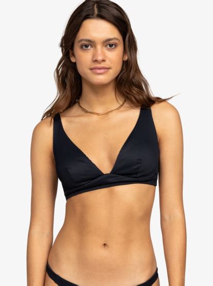 Womens Rib Roxy Love The Roller Bikini Top Roxy