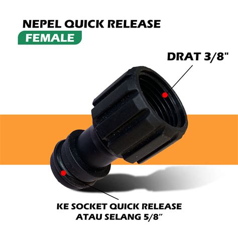 Tukuo Konektor Sambungan Nepel Quick Release Konektor Pompa Dc