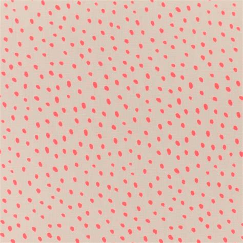 Tissu Coton Rico Design Hygge Points Rose Fluo X Cm