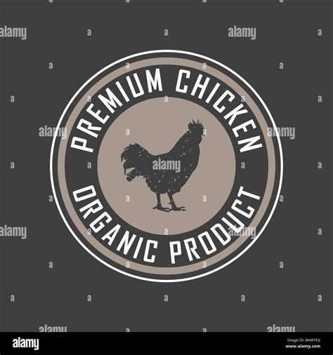 Premium Chicken Logo Labels Badges And Design Elements Retro Style Vector Illustration Stock