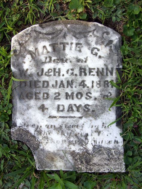 Mattie G Renn 1880 1881 Mémorial Find a Grave