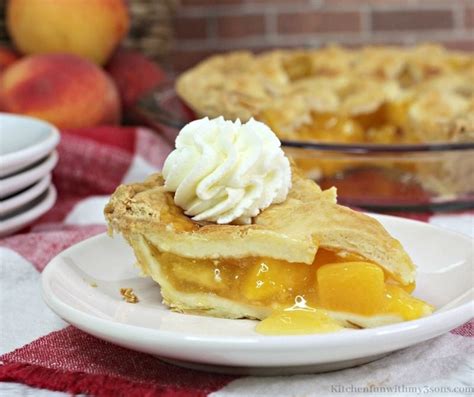 Easy Peach Pie Recipe With Fresh Peaches Kitchen Fun With My Sons