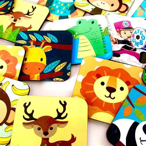 Jogo da Memória Animais 24 Peças Brinquedo Educativo de