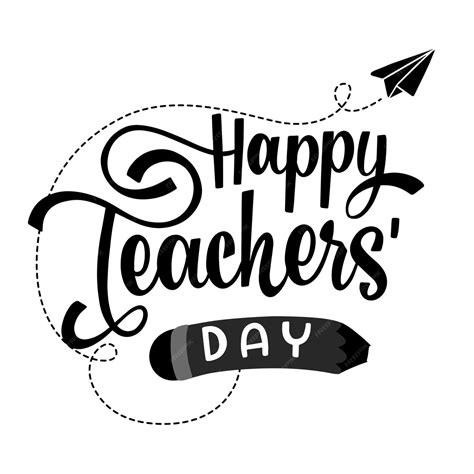 Premium Vector Vector Happy Teachers Day Lettering Theme