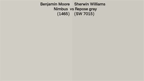 Benjamin Moore Nimbus 1465 Vs Sherwin Williams Repose Gray Sw 7015