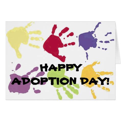 Happy Adoption Day Childrens Hands Card Zazzle