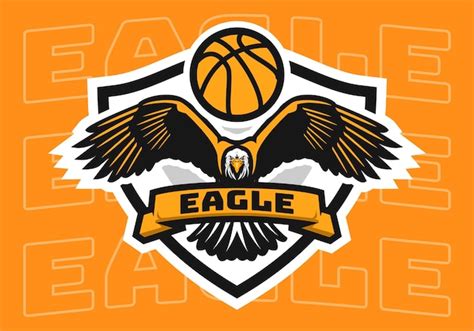 Premium Vector | Basketball eagle badge logo