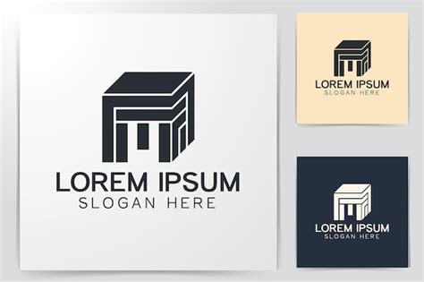 Letra inicial m box modern logo ideas diseño de logotipo de