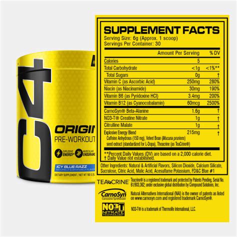 Cellucor® C4 Original Pre Workout Powder For Enhanced Energy