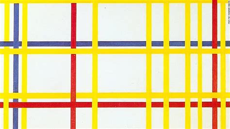 Piet Mondrian New York City I Painting Has Been Hanging Upside Down