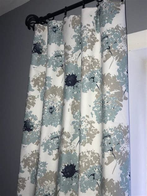 Blue And Gray Curtains Drapery Panels Window Treatments In Etsy