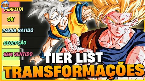 Tier List De Todas As Transforma Es Dos Guerreiros Z Em Dragon Ball