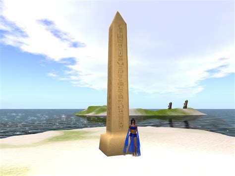 Second Life Marketplace - 1-prim Sculpted Egyptian Obelisk 10 meters tall with Base